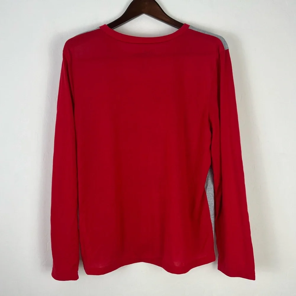 Disney Minnie Mouse Long Sleeve Top Gray Red X-mas Size Large - Picture 5 of 6
